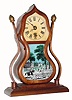 C.1975, Jim Davis, Greensboro, NC, miniature shelf acorn clock, walnut cased, with German 8-day movement.