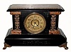 C.1893 [dated], Seth Thomas, ADAMANTINE, 8-day, time and strike, case of black and mottled tan. 