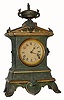 C.1874, Ansonia "ETRUSCAN No. 1", cast spelter, with patinated bronze finish. 