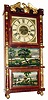 C.1840, Birge, Mallory and Co., 8-day time/strike triple-decker shelf clock. 