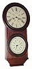 C.1865, L.F. and W.W. Carter, double dial calendar, with BB Lewis perpetual lower movement, 8-day, 2-weight. 