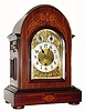 C.1920, German, Junghans, Westminster chime mantel clock, 8-day with brass dial and silvered chapter ring, and levers for F/S and chime/silent. 