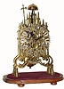 C.1975, Marton and Gain, S.A., Spain, 2-train fusee skeleton clock, less dome. 