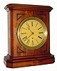 C.1880, French, Pinwheel timepiece, in a walnut case for use on mantel or wall. 