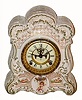 C.1901, Ansonia Clock Co., 8-day time/strike porcelain mantel clock. 