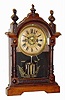 C.1875, Hamburg American, 30-hour time/alarm cottage clock. 