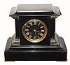 C.1900, Japy Freres and Cie, for Tiffany and Co., 8-day time/strike black marble mantel clock. 