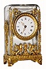 C.1880, French, Crystal and gilt brass ladies boudoir timepiece, 8-day. 