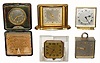 Lot of 5 Tiffany and Co., desk and travel clocks, as-found, needing service, all dials marked with original Tiffany and Co.