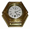 C.1998 Chinese, 8-day platform escapement brass table clock. 