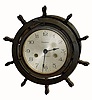 C.1929, Waterbury Clock Co., Ship's Bell No. 10, 8-day time/strike ship's bell clock, wit hinged, button latch bezel. 