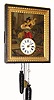 C.1880, German, picture frame clock, 30-hour time/strike. 