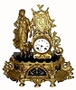 C.1900, Japy Freres, French figural mantel clock 8-day time and bell strike. 