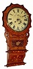 C.1890, Anglo-American, 8-day time/strike inlayed wall clock. 