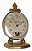 C.1920, Swiss for Fleur de Lys de Paris, little "Heartbeat" clock with MOP bezel. 
