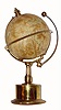C.1890, French, Globe/world time-piece, with 8-day lever movt in base, as-found poor. 