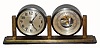 C.1937, Chelsea Clock Co., "Nautilus", 8-day time/barometer desk set. 