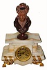 C.1900, French, A. Chapus, Paris, 8-day time/strike marble mantel clock. 
