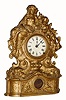C.1855, American Cast Front shelf clock, 8-day time and strike, probably by American Clock Co., New York. 