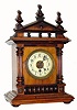 Mixed lot: German Walnut Mantel timepiece, 30 hour with porcelain dial and original top. 