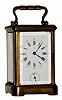 C.1900, French, Brass Cased Carriage Clock, time and alarm. 