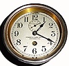 C.1909 Chelsea Clock Co., 8-day timepiece serial No. 46705, in a brass tub, for use in a vehicle or instrument panel. 
