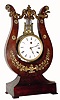 C.1960, French, Swinging movement lyre form timepiece, 8-day (home made). 