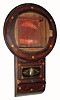 Case only, C.1890, Anglo-American, Rosewood with inlay round drop case. 