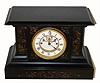 C.1889, E. N. Welch Mfg Co., "Albani", 8-day time/strike marble mantel clock. 
