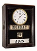 C.1875, A. Redier, place du Chatelet 2, a'Paris. 30-day time and calendar office clock. 