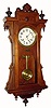 C.1900, E. Ingraham Clock Co., "Bartholdi", 8-day time/strike wall clock. 