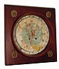 C.1910, French , 8-day time/strike world time wall clock. 