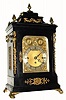 C.1890, English, 3-Fusee, 2-Tune quarter chime on 8 bells, table clock. 