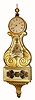 C.1925, Waltham Watch Co., Waltham, Mass, ABBOT LYRE, 1-Wt, 8-day wall clock. 