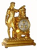 C.1800, Austrian, Syrea Hambro (signed on rear plate of movement), David and Goliath moving eye clock, grand sonnerie with calendar, gilt wood case. 