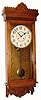 C.1905, Waterbury Clock Co., POSTAL wall regulator in oak, 8-day, time and strike, spring movement. 