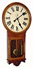 C.1915, Waterbury "Regulator No. 80" , 2-weight time only, dead beat escapement, in a large round drop oak case. 
