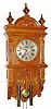 C.1893, Waterbury Clock Co., "Study No. 4", 8-day time/strike wall clock in oak. 