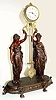 C.1895, French, Double Figure Swing clock, canister type, 8-day, time. 