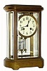 C.1900. French Japy Freres and Cie, 8-day time/strike crystal regulator with bowed glass sides. 