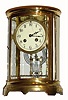C.1900, French, Japy Freres and Cie, OVAL crystal regulator, 8-day time and gong strike. 