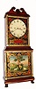 First Half 19th Century, Boston Area "Massachusetts Shelf Clock", 2-tr, time and strike, with a later painted top glass bearing the name of Aaron Willard. 