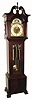 C.1900, German, Winterhalder and Hofmeier, 5-Tube, 3-weight, quarter chime tall clock in mahogany. 