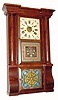 C.1848, J. C. Brown, Forestville, Column and Cornice shelf clock, 8-day, 2-wt, time and strike. 