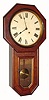 C.1900, Seth Thomas GLOBE, long drop, octagon school clock in oak, 8-day time only. 