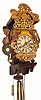 C.1810, Dutch Stoelklok, 30 hour wall clock, with alarm and weights. 