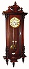 C.1898, German, Gustav Becker, Vienna Regulator, 2-Wt in a walnut case with turned columns and a new top. 