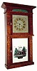 C.1835 Marshall and Adams, Seneca Falls, NY, 8-day time/strike empire, 2-deck shelf clock. 