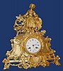 C.1875, French, Ormolu Figural clock, 8-day, bell strike. 