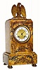 C.1860 French, Empire style marble mantel clock, surmounted by a gilt federal eagle. 